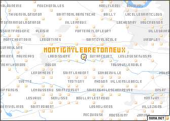 map of Montigny-le-Bretonneux