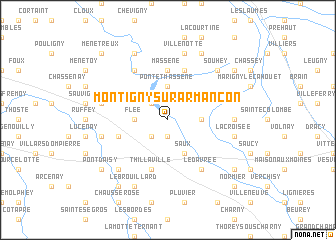 map of Montigny-sur-Armançon