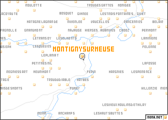 map of Montigny-sur-Meuse