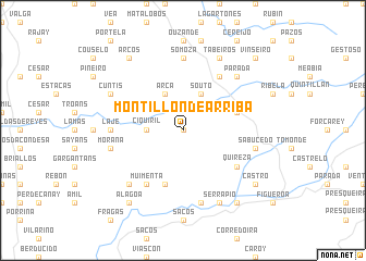 map of Montillón de Arriba