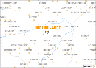 map of Montmeillant