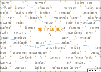 map of Montmeunier