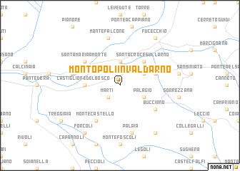 map of Montopoli in Val dʼArno