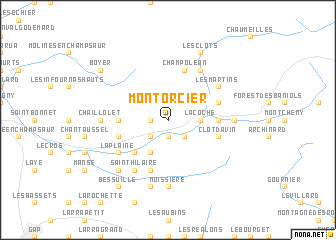 map of Montorcier