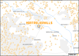 map of Montpelier Hills