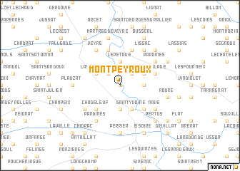map of Montpeyroux