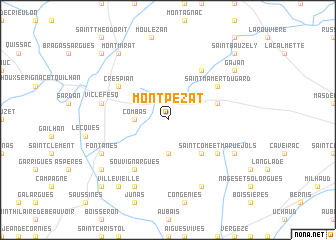 map of Montpezat