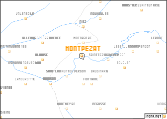 map of Montpezat