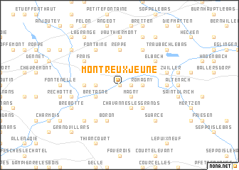 map of Montreux-Jeune