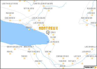 map of Montreux