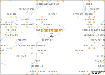 map of Montsapey