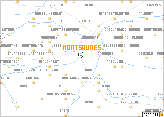 map of Montsaunès