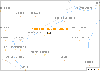 map of Montuenga de Soria
