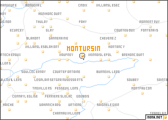 map of Montursin