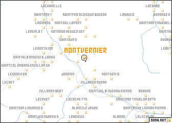 map of Montvernier