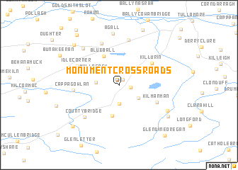 map of Monument Cross Roads