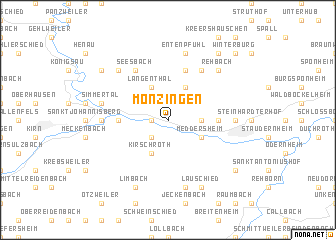 map of Monzingen