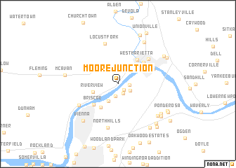 map of Moore Junction