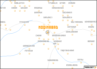 map of Moqīmābād