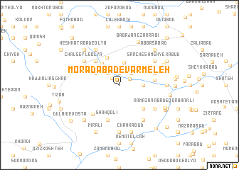 map of Morādābād-e Varmeleh