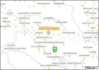 map of Morādābād