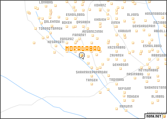 map of Morādābād