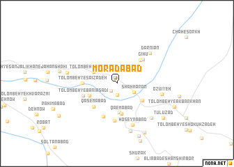 map of Morādābād