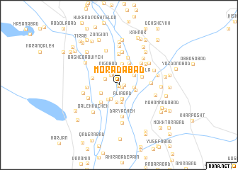 map of Morādābād