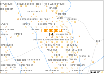 map of Morād Qolī