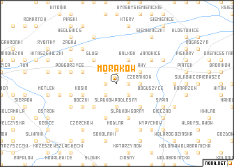 map of Moraków