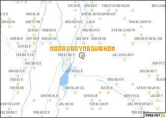 map of Moravany nad Váhom