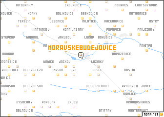 map of Moravské Budějovice