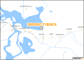 map of Morgan City Beach
