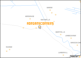 map of Morgans Corners