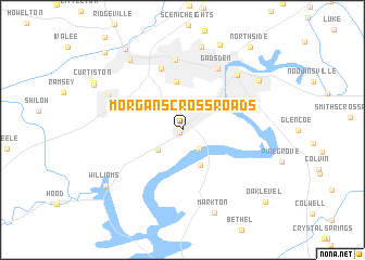 map of Morgans Crossroads