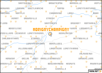 map of Morigny-Champigny