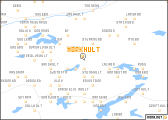 map of Mörkhult