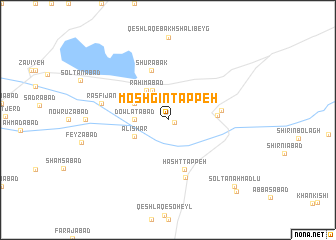 map of Moshgīn Tappeh