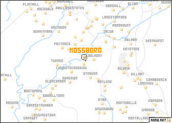 map of Mossboro