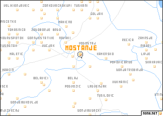 map of Mostanje