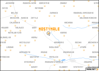 map of Mosty Małe