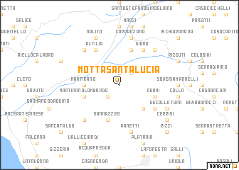 map of Motta Santa Lucia