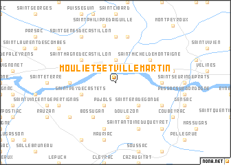 map of Mouliets-et-Villemartin