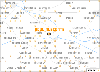 map of Moulin-le-Comte