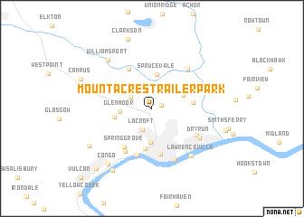 map of Mount Acres Trailer Park