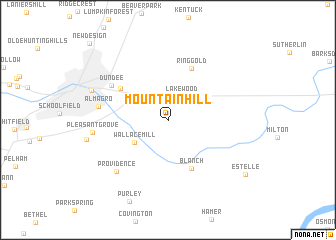 map of Mountain Hill