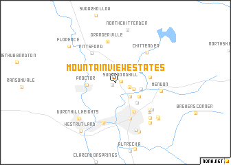 map of Mountain View Estates