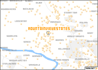 map of Mountain View Estates