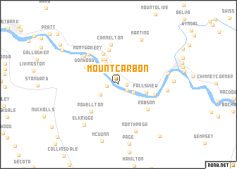 map of Mount Carbon