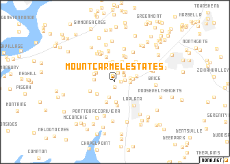 map of Mount Carmel Estates